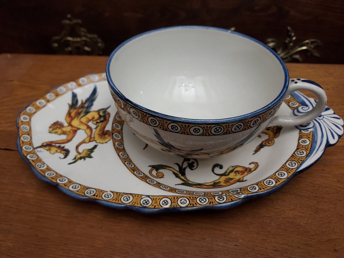 Tartine Lunch In Gien Earthenware Late 19th Century-photo-4