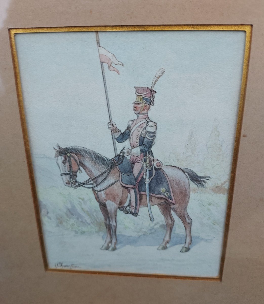 Aquarelles Militaires, Soldats De La Garde Impériale Napoléonienne 