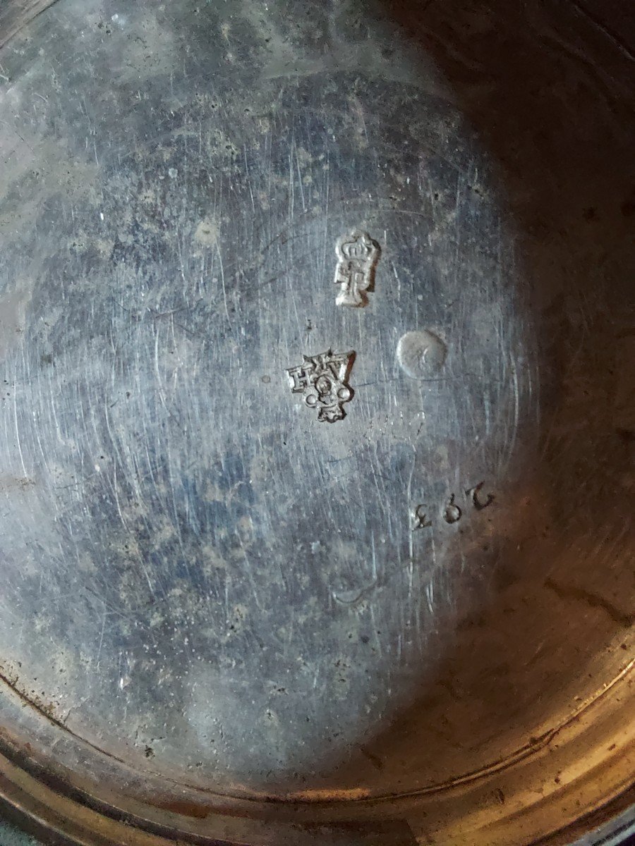 Large Rooster Pocket Watch In Silver Paris 18th Century 1788-1789-photo-4