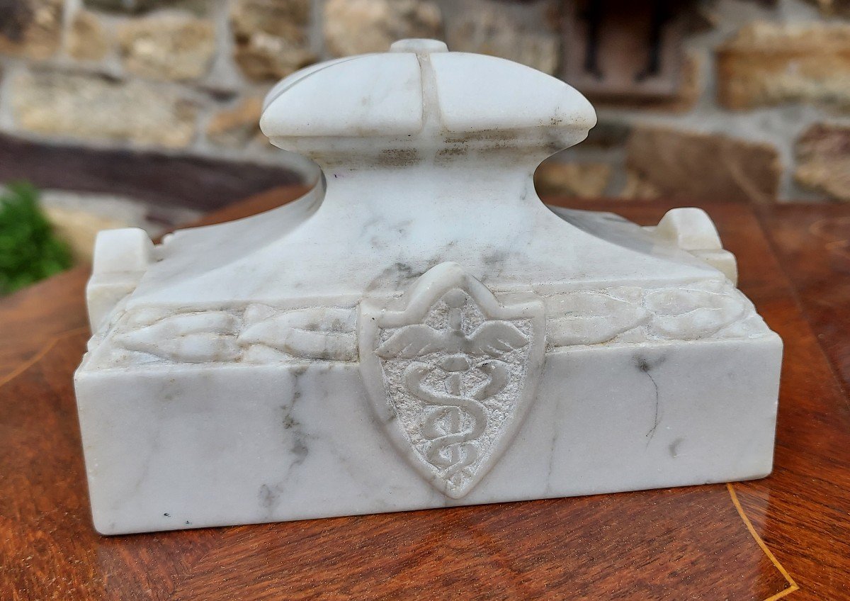 Caduceus Marble Pharmacy Paperweight 