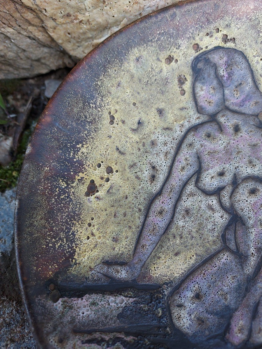 Huguette Bessone Female Nude Ceramic Plate -photo-4