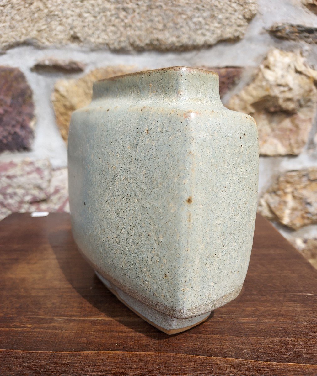 Citroen Vase In Enameled Stoneware Pierre Culot (1938-2011)-photo-2