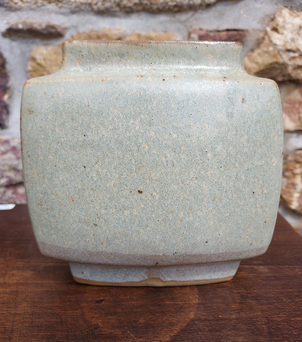 Citroen Vase In Enameled Stoneware Pierre Culot (1938-2011)