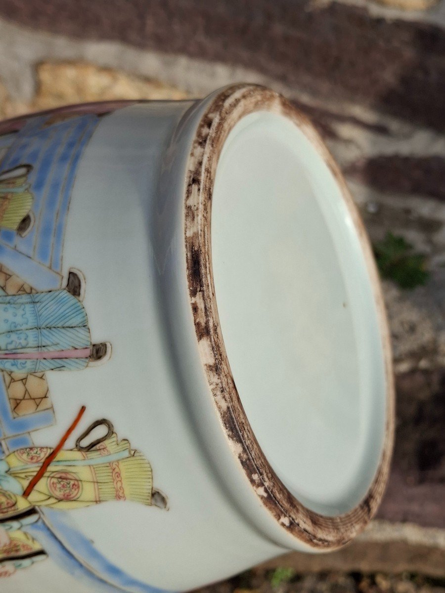 Chinese Canton Famille Rose Vase-photo-4