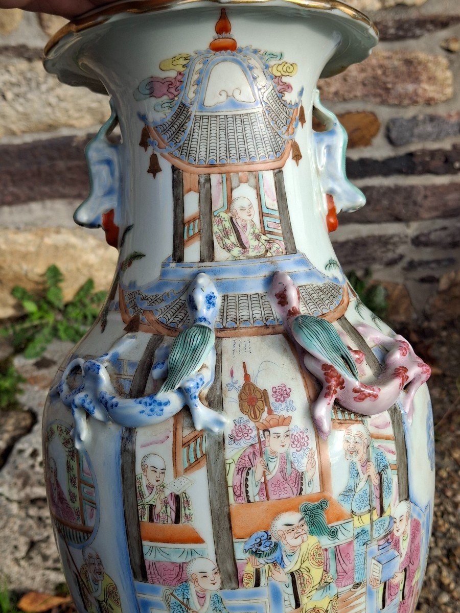 Chinese Canton Famille Rose Vase-photo-1