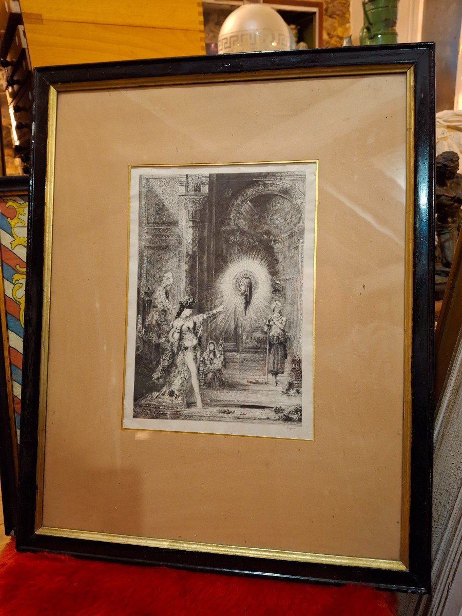Gaujean l'Apparition Gravure d'Après Gustave Moreau-photo-3