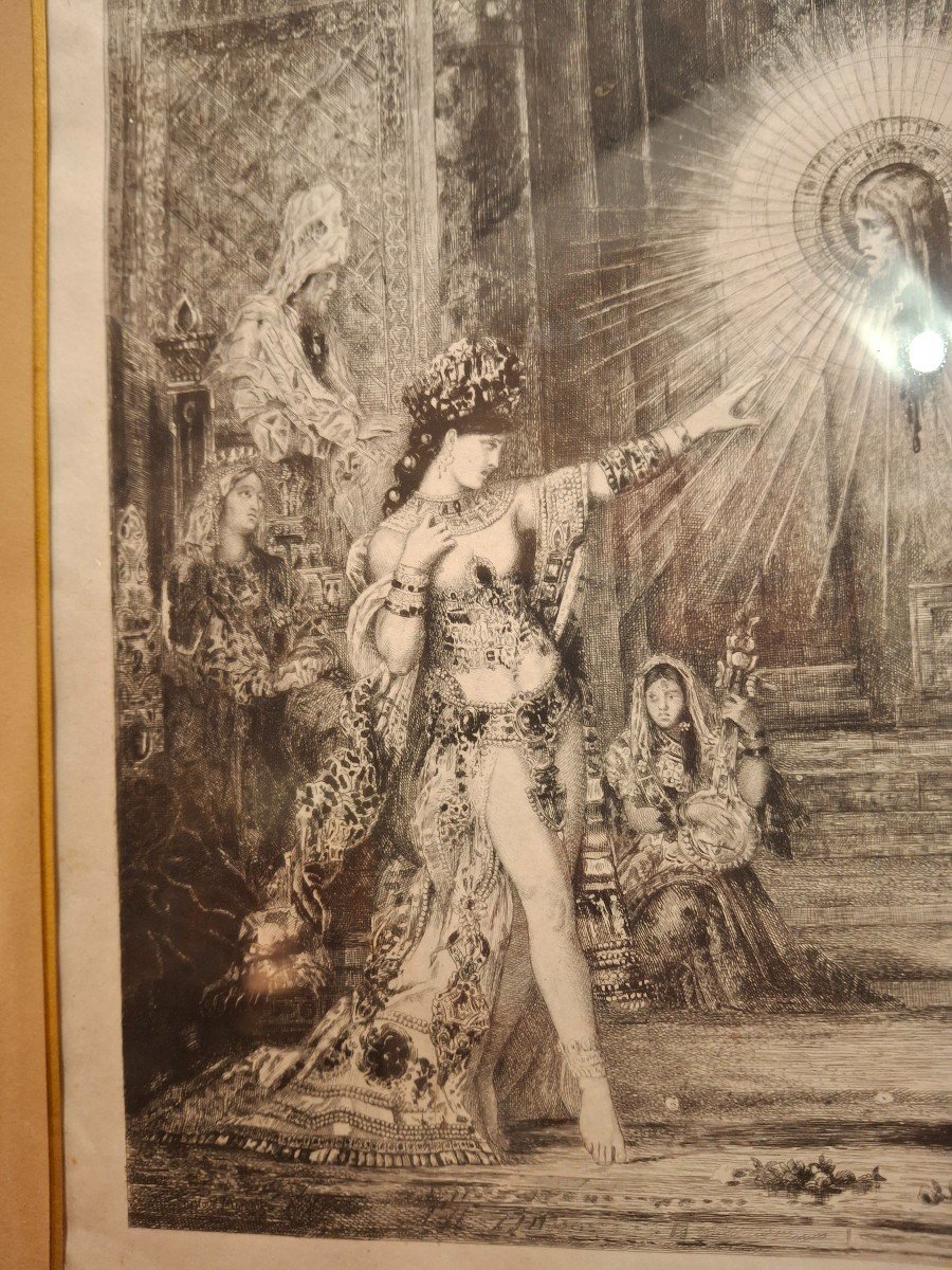 Gaujean l'Apparition Gravure d'Après Gustave Moreau-photo-1