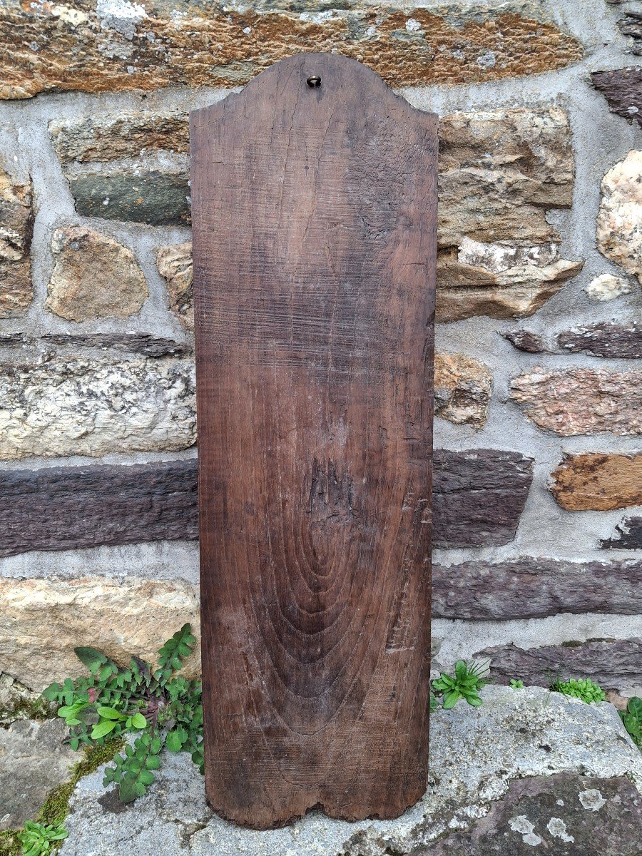 Christ En Croix Panneau De Bois Sculptée Art Populaire Bretagne-photo-4