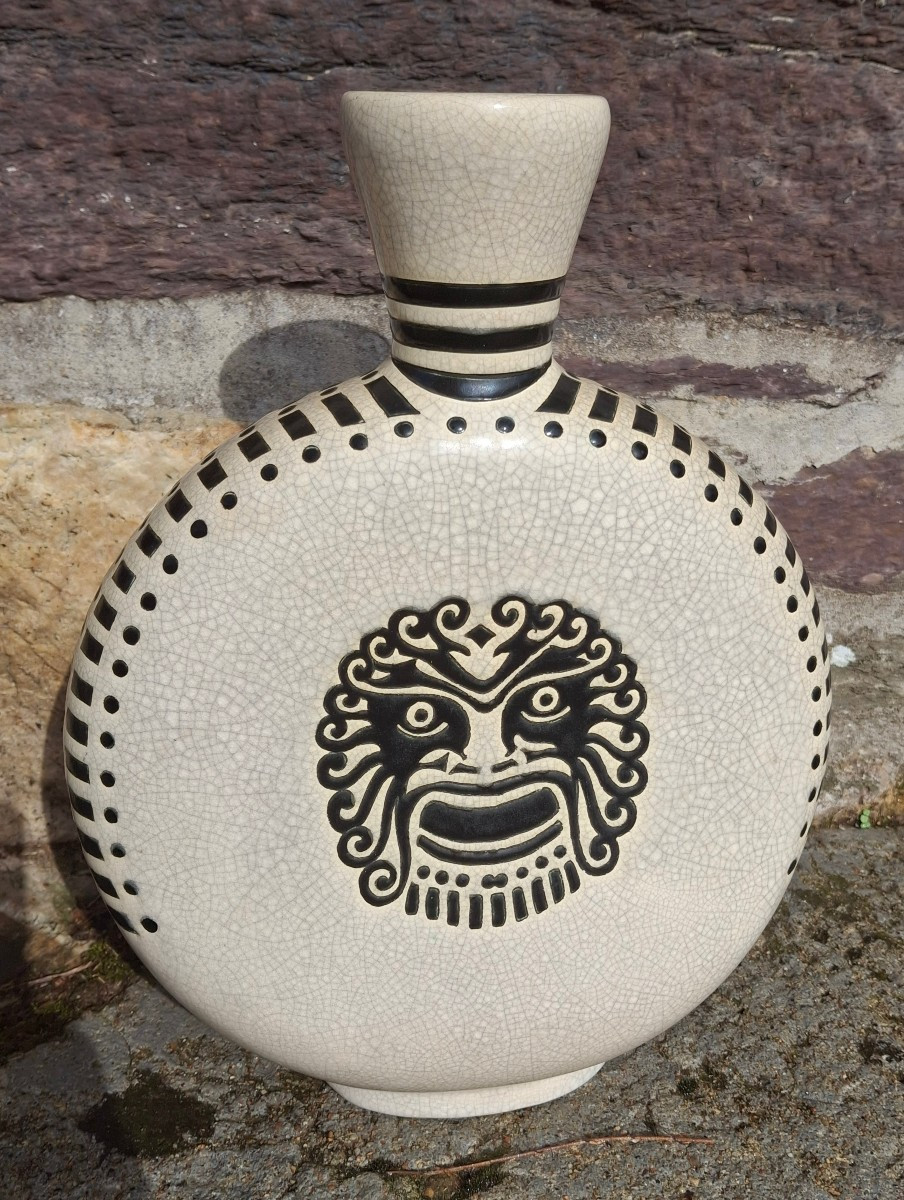 Longwy Art Deco Gourd Vase For Primavera 