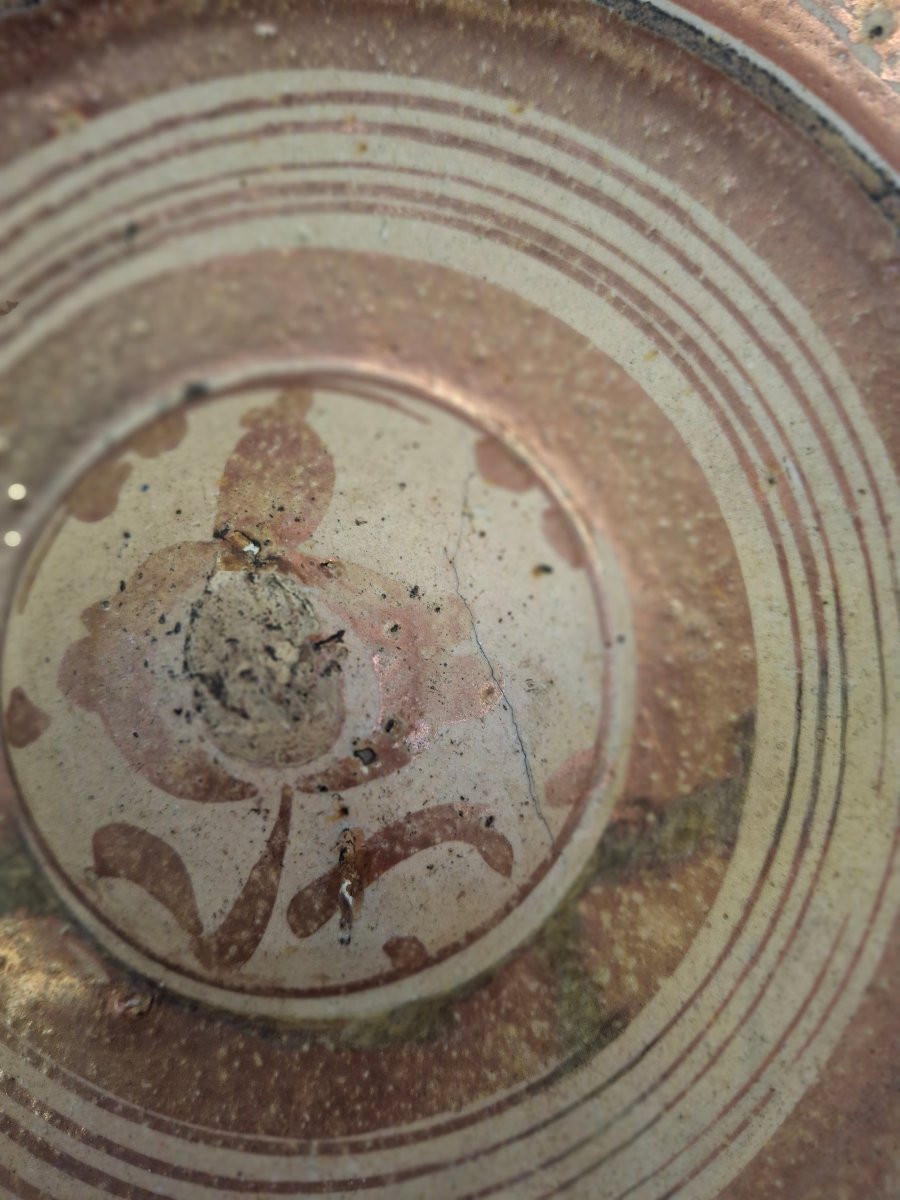 Hispano-moresque Dish In Central Umbilicus Spain Manises 16th Century-photo-3