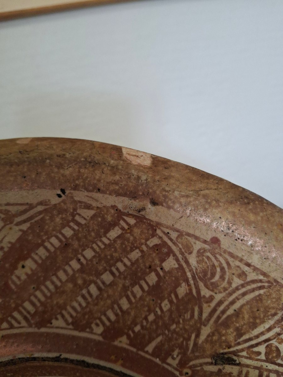 Hispano-moresque Dish In Central Umbilicus Spain Manises 16th Century-photo-2