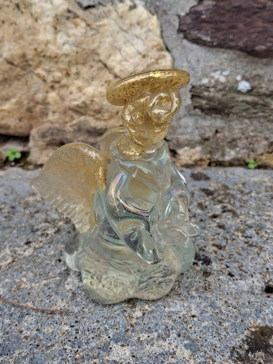 Petit ange en prière Seguso verre de Murano-photo-2