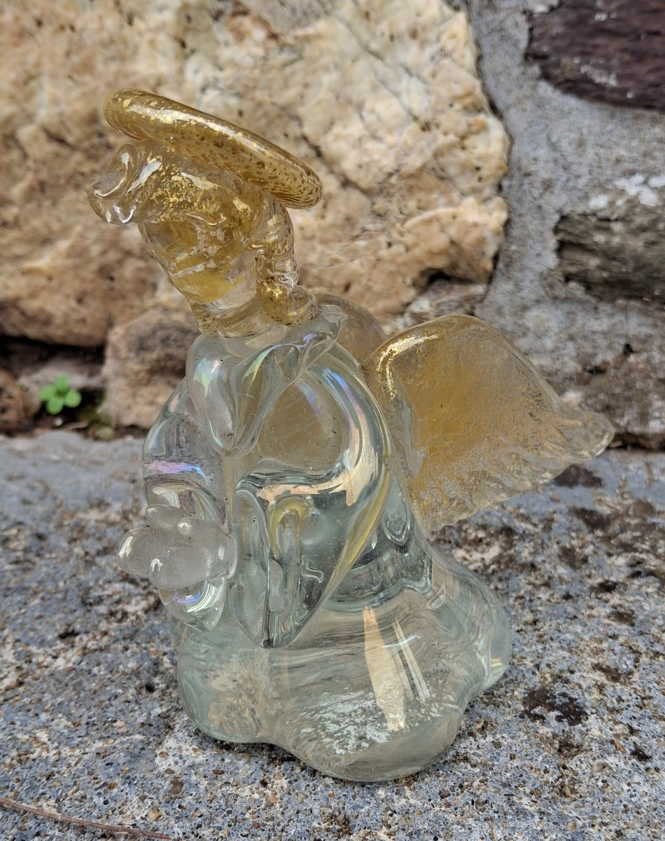Petit ange en prière Seguso verre de Murano