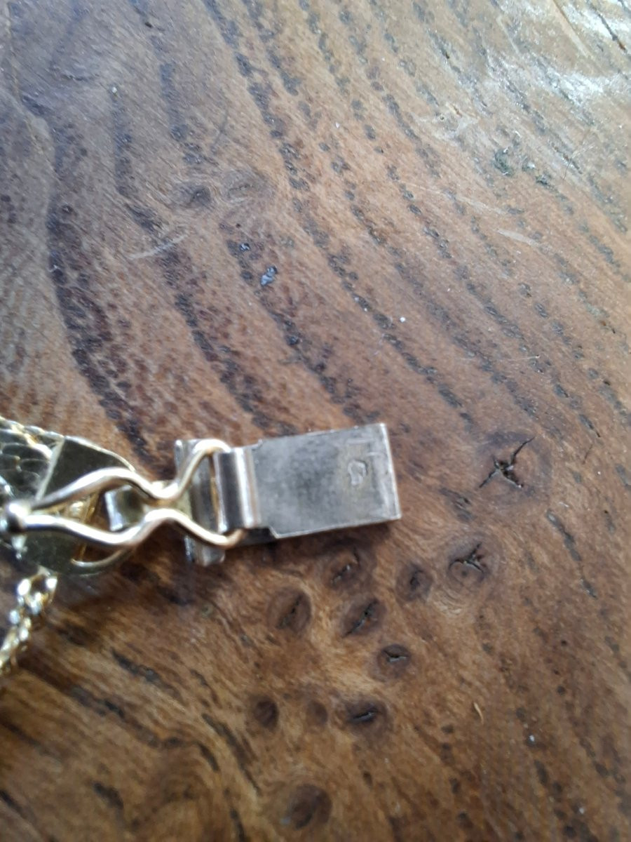 Collier en or mailles tressées-photo-2