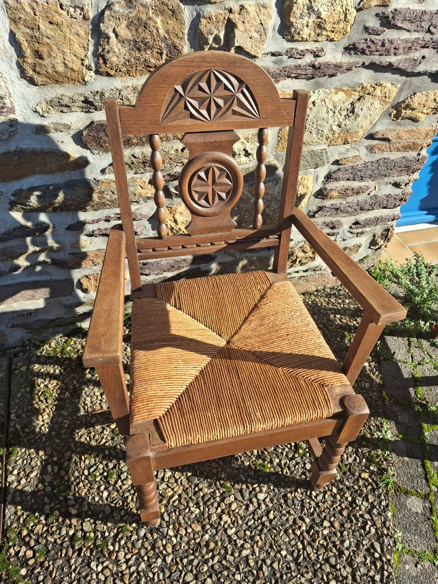 Paire de fauteuils neo-bretons brutalistes-photo-3