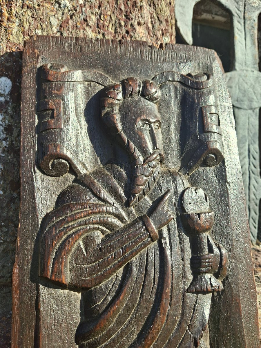 Bas-relief Carved Wooden Panel, 18th Century -photo-2