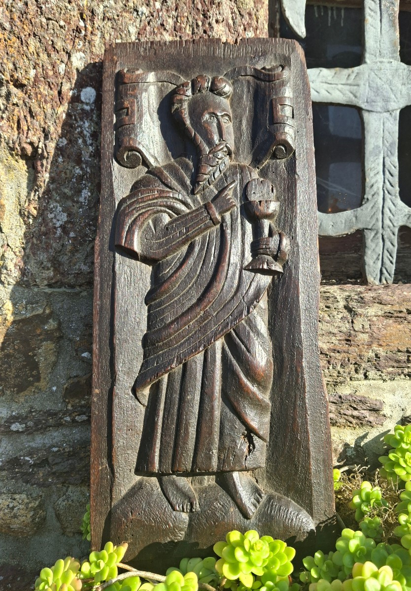 Bas-relief Carved Wooden Panel, 18th Century 