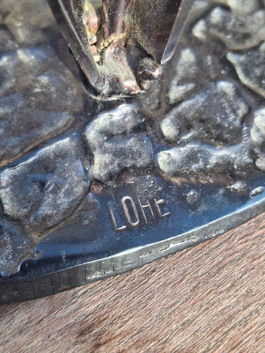 Yves Lohé Bronze And Glass-photo-2