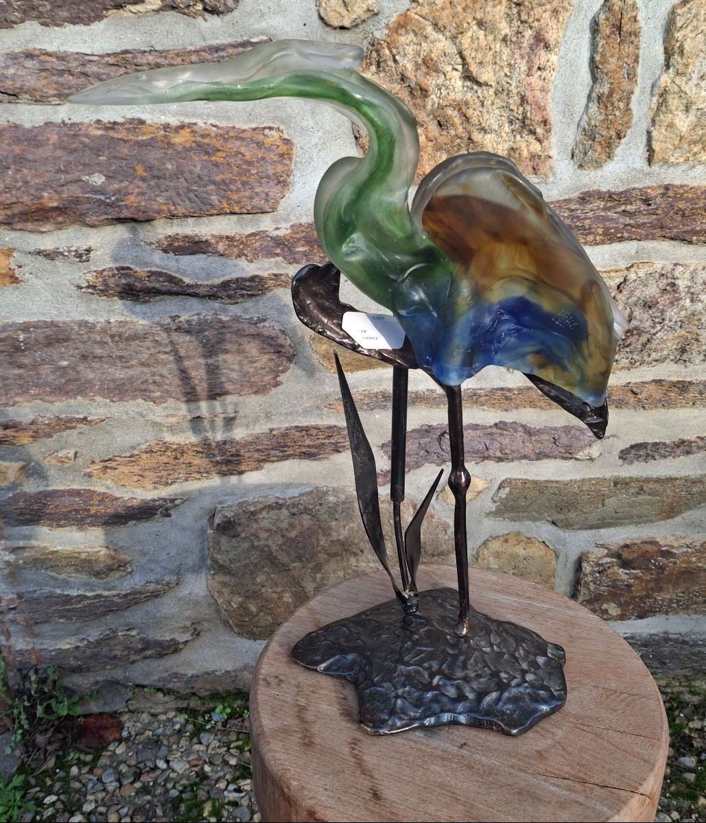 Yves Lohé Bronze And Glass-photo-3