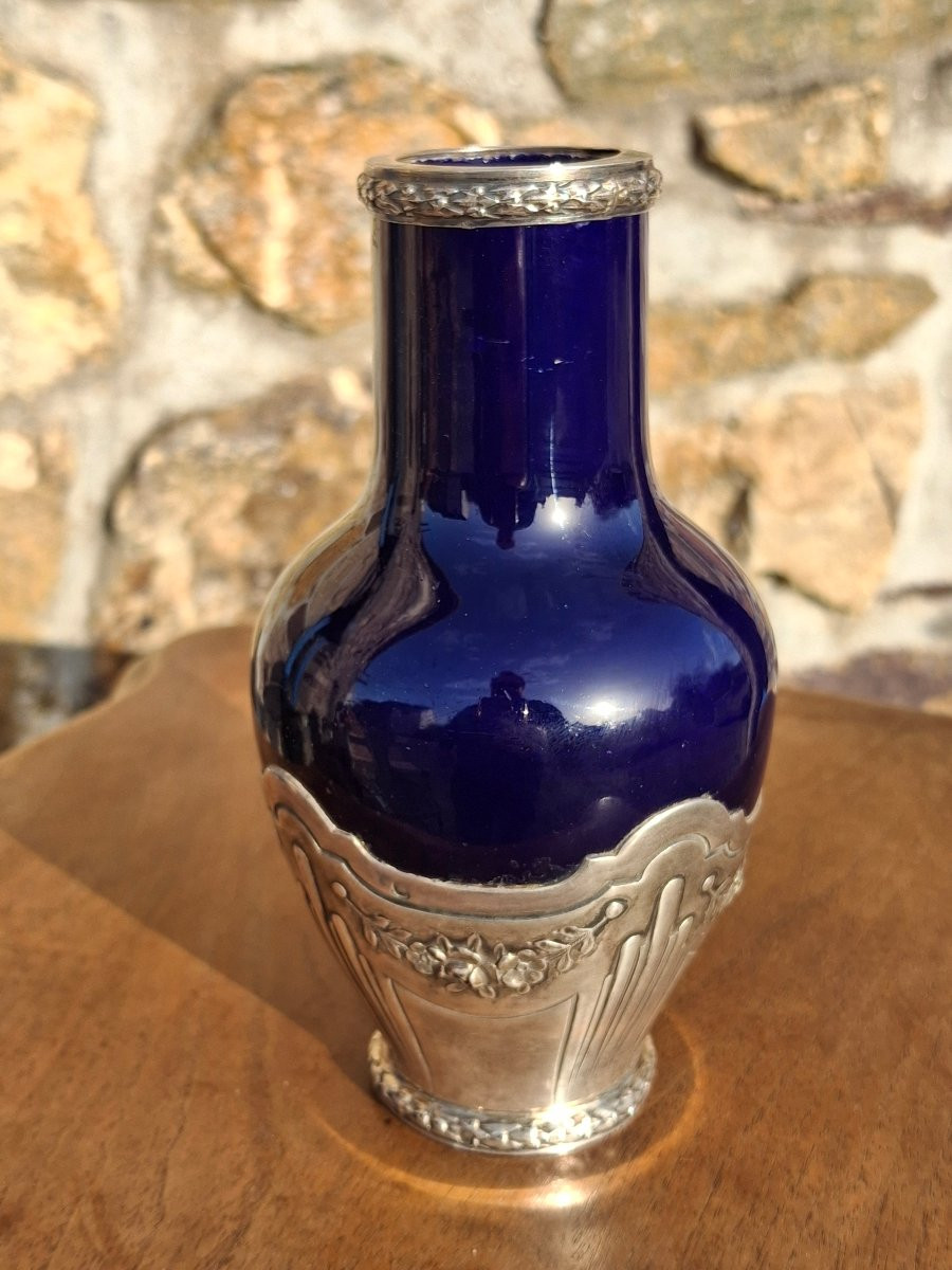 Sèvres Porcelain Vase With Silver Mount, Tadpole Brothers -photo-2