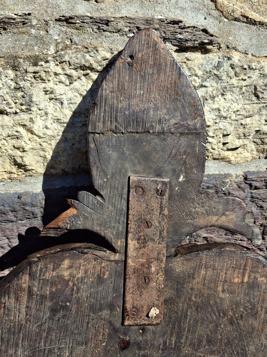 Fronton Neo-Renaissance Bas relief représentant le diable dans le gout de Hugues Sambin-photo-4