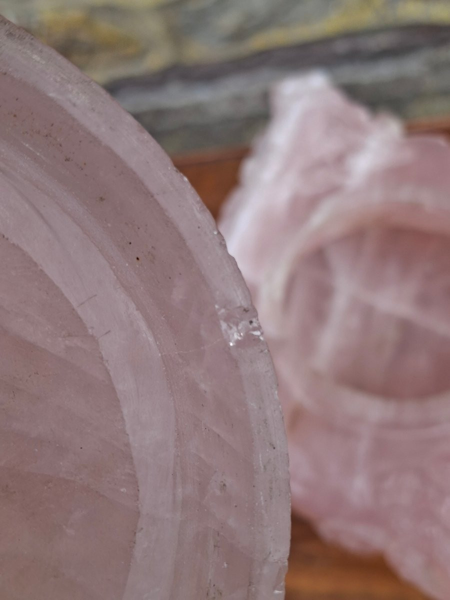 China Perfume Burner Rose Quartz Early 20th Century-photo-5