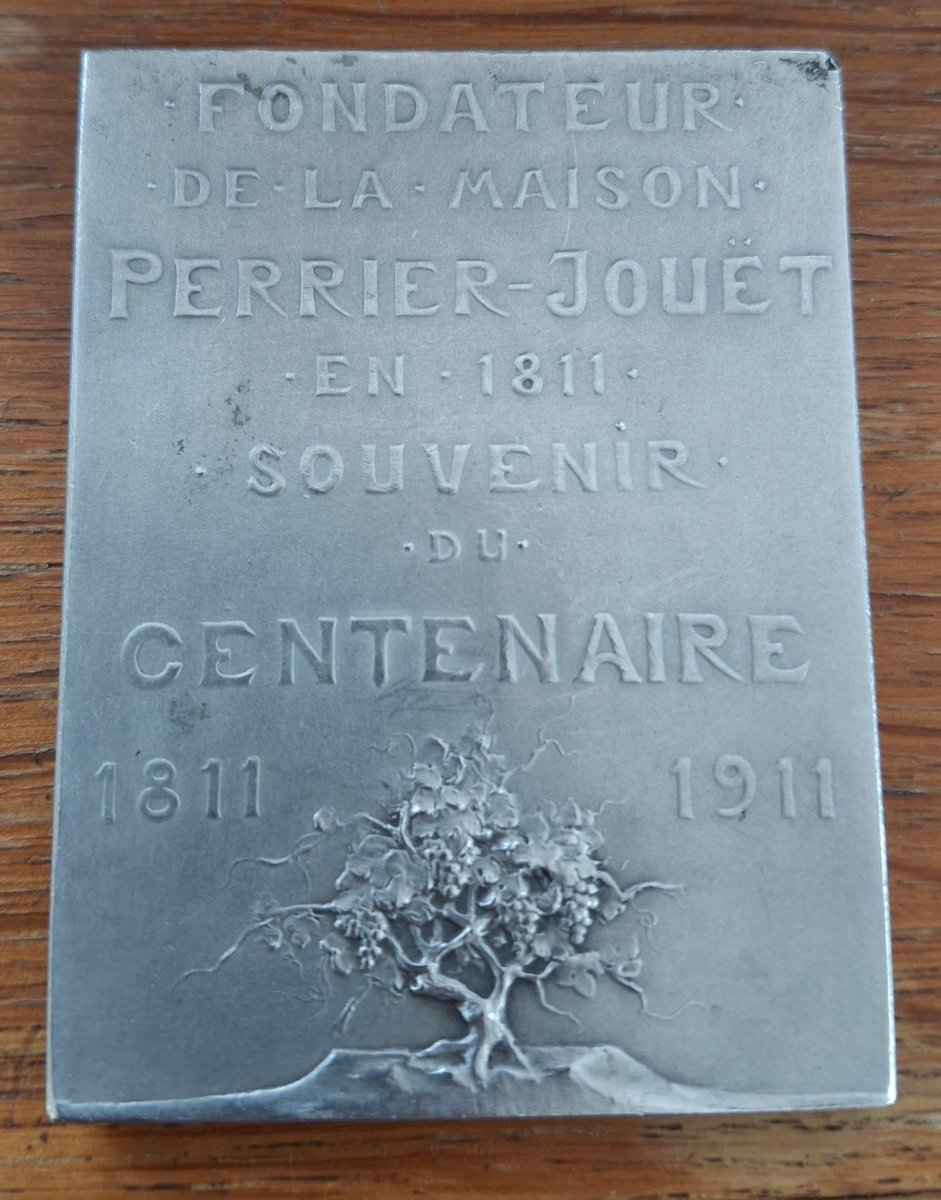 Champagne Perrier-Jouet plaque commémorative en argent -photo-2