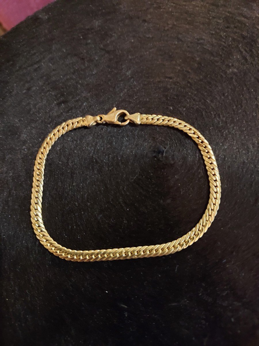 Gold Curb Bracelet-photo-3