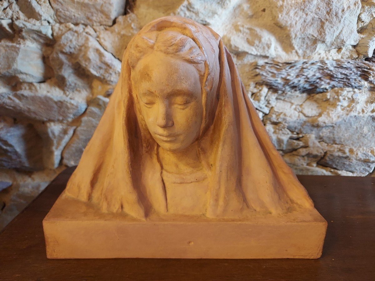 Terracotta Representing A Young Woman Richard Fath-photo-4