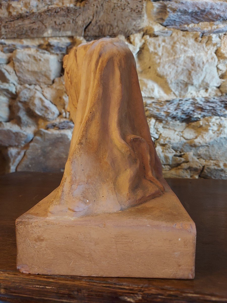 Terracotta Representing A Young Woman Richard Fath-photo-1