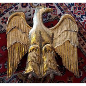 Large Eagle In Brass Dinanderie