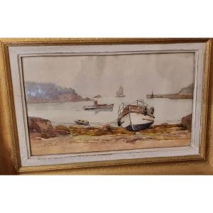 île De Brehat "brume à Port Clos" François Renouard (1881-1962)