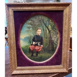 Portrait Of A Young Boy Late 19th Century