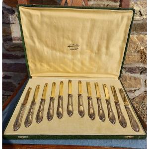 Set Of 12 Melon Knives In Their Box