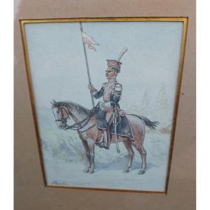 Aquarelles Militaires, Soldats De La Garde Impériale Napoléonienne 