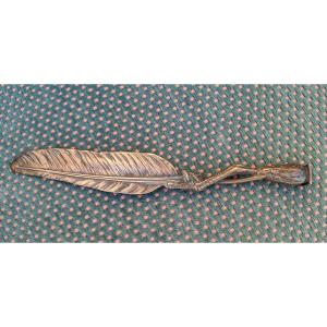 Sceau Cachet coupe papier en bronze XIXe