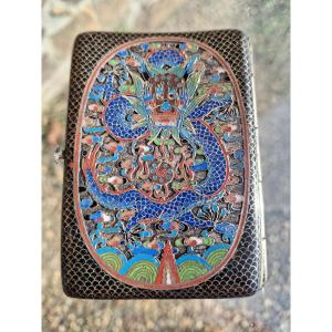 Chine étui à cigarette en émaux cloisonnés
