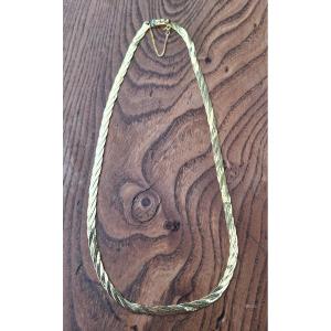 Collier en or mailles tressées