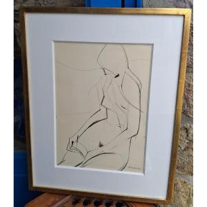 Dessin nu féminin Camille Hilaire (1916-2004)