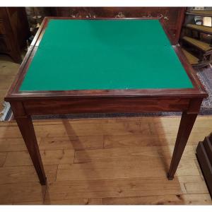 Mahogany Game Table Directoire Period