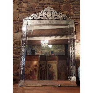 Large Venetian Mirror Around 1900