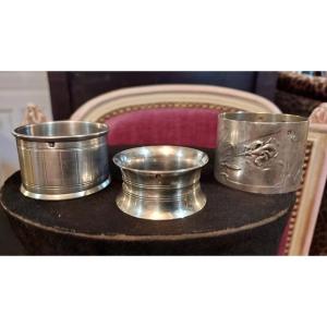 Set Of Three Silver Napkin Rings