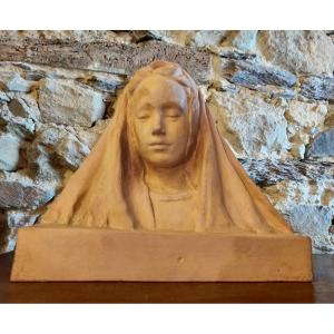 Terracotta Representing A Young Woman Richard Fath