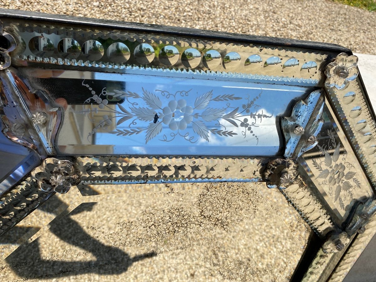 Venetian Glass Mirror Ice-photo-2