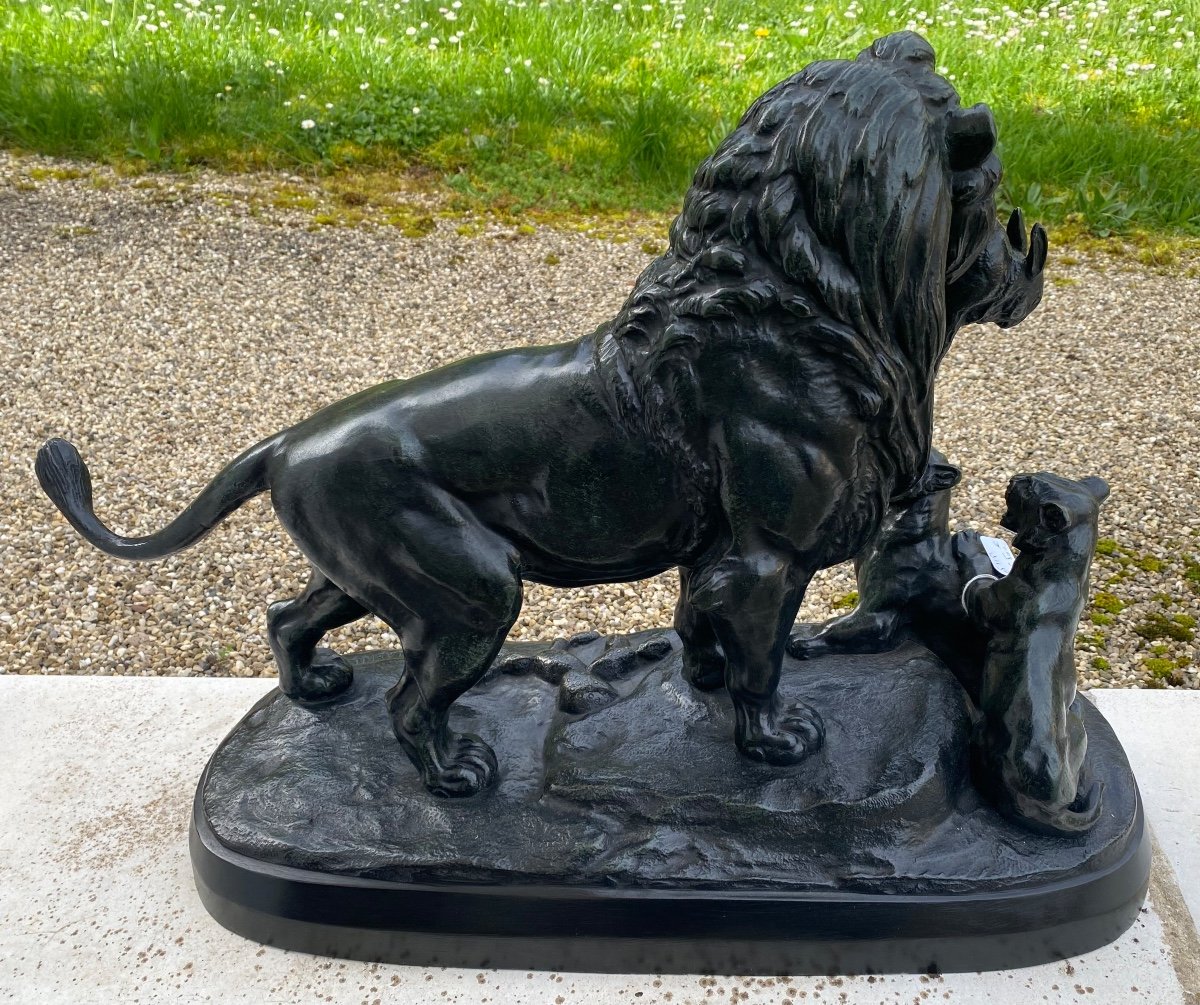 Bronze Delabriere Lion Hare -photo-2