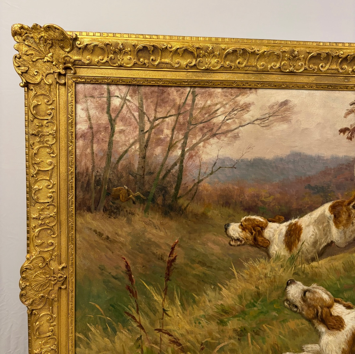 Rotig Hunting Scene: 4 Griffon Vendéen Dogs And Roe Deer -photo-2