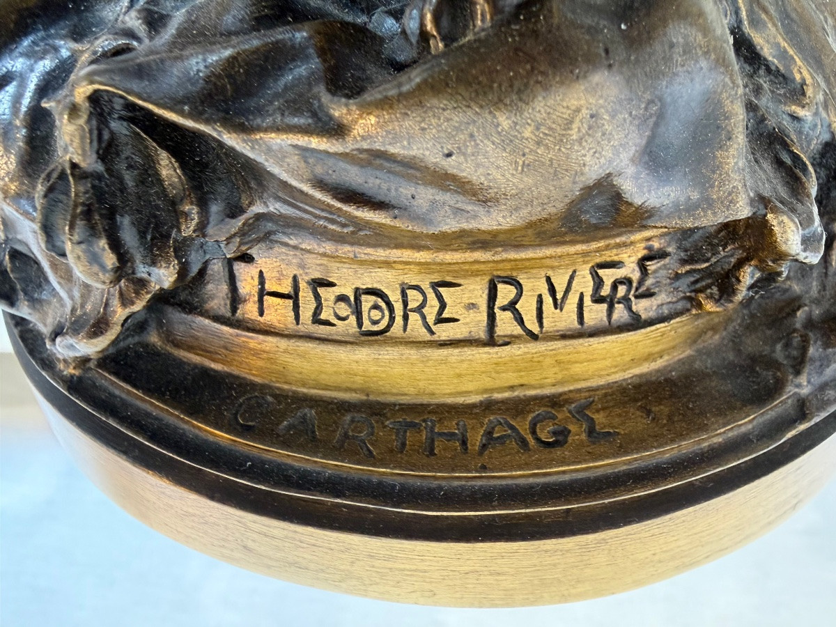 Bronze Rivière Théodore Carthage Femme Homme Salammbo chez Matho -photo-2