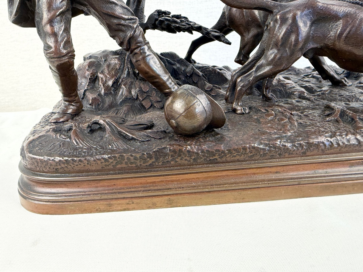 Bronze Dubucand Piqueur et ses Chiens-photo-2