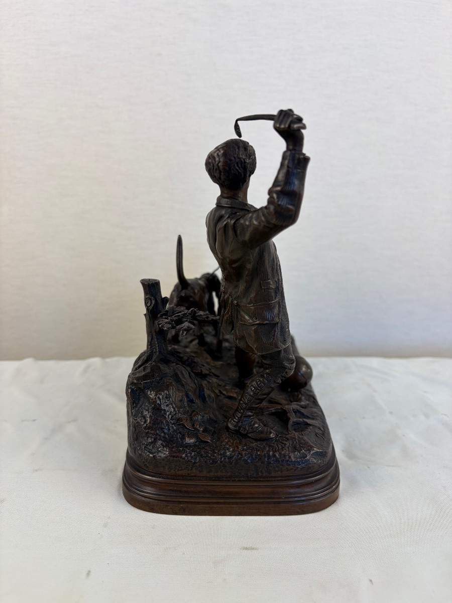 Bronze Dubucand Piqueur et ses Chiens-photo-7