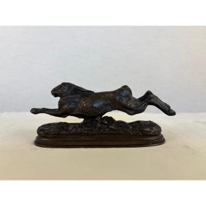 Bronze Comte Du Passage Lièvre 